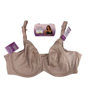 Fit For Me Fruit Of The Loom 360 Stretch Silky Unlined Underwire Bra 42DD Rose